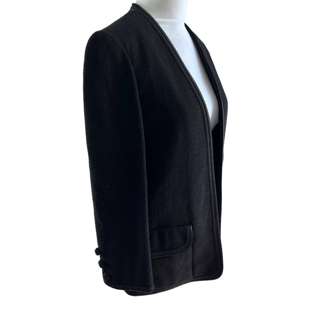 Malcolm Starr VINTAGE Rizkallah Black Boucle Union Made Wool Jacket Blazer Sz 12 - Picture 8 of 15